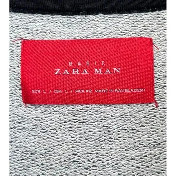 2/$30 Zara Zip Hoodie Size Large Men Athletic - Picture 4 of 4